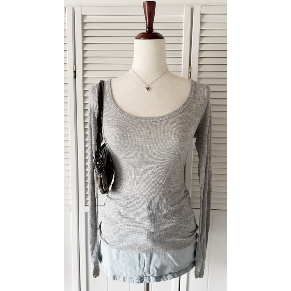 Licorice Y2K Grey Glitter Long Sleeve Top